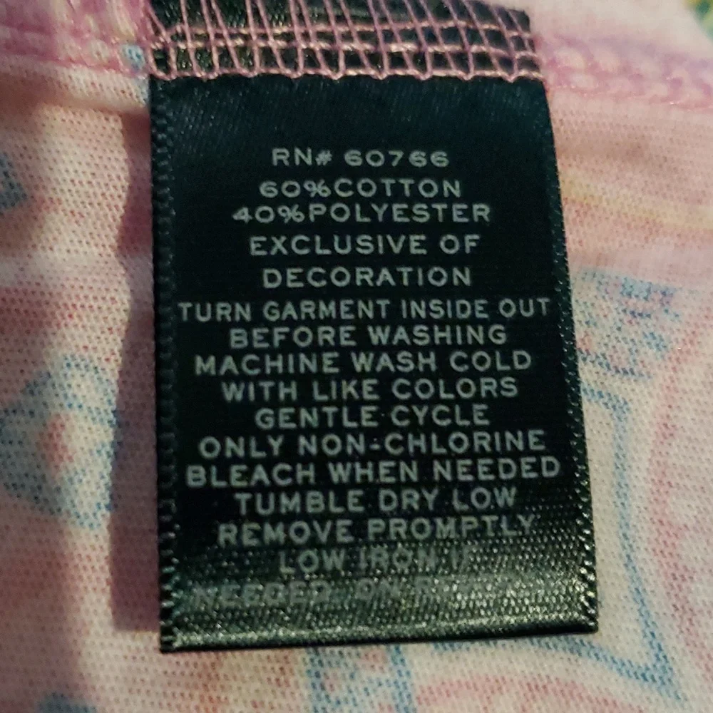 SZ. LARGE LAUREN RALPH LAUREN PINK PAJAMA SHIRT - Picture 5 of 5